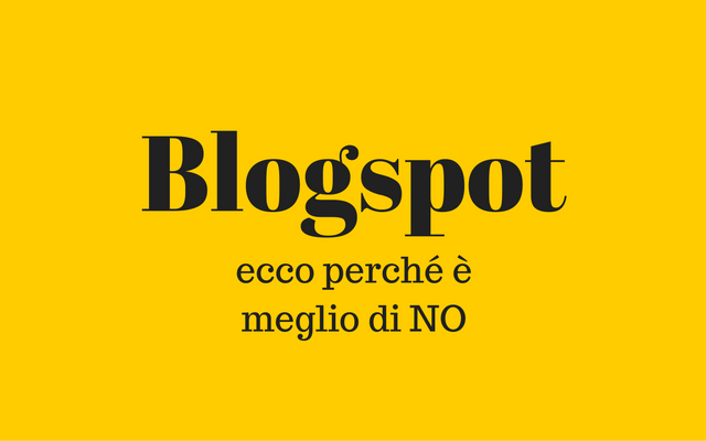 In quali casi è meglio non usare Blogspot?