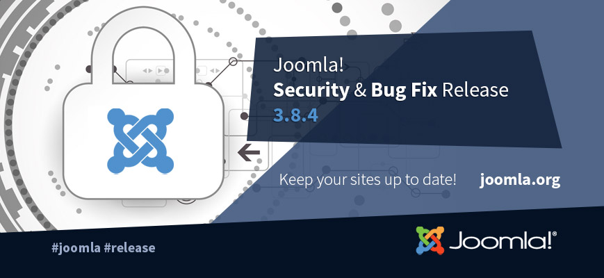 Nuova versione di Joomla!, arriva la release 3.8.4 dedicata alla sicurezza