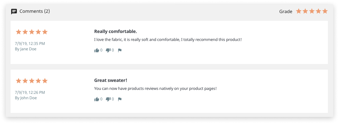 PrestaShop 1.7.6 Customer Reviews